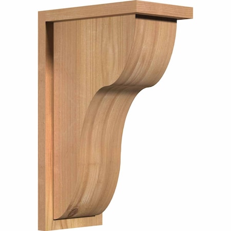 Ekena Millwork Carmel Smooth Corbel w/Backplate, Western Red Cedar, 7 1/2"W x 12"D x 20"H COR08X12X20CAR01SWR